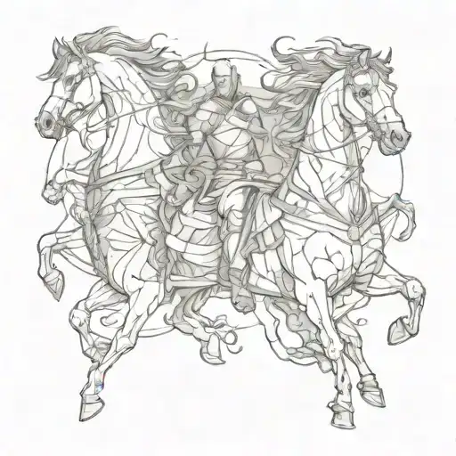 4 horsemen of the apocalypse tattoo sleeve tattoo design idea