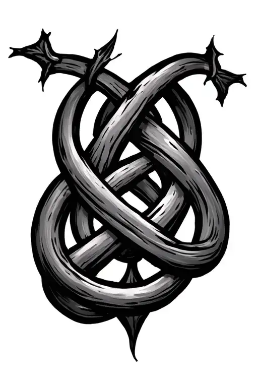 witch's knot tattoo design idea