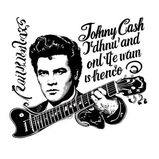 Johnny Cash quote tattoo design idea