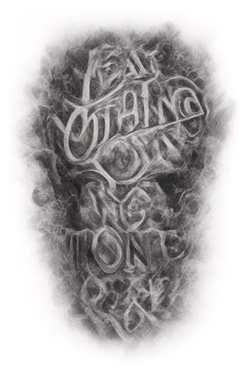 "Fear nothing trust no one " fear no man trust no bitch chest tattoo design idea