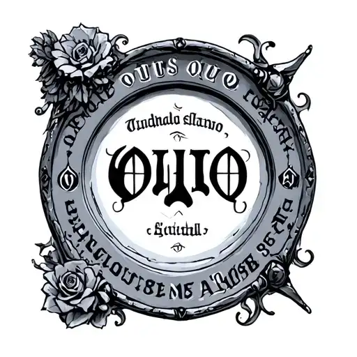 Ouija Plate tattoo design idea