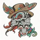 Mexican chino tattoo design idea
