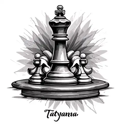 "Tatyanna" 1 queen chess piece tattoo tattoo design idea