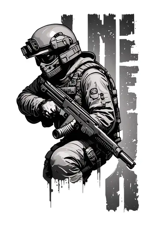 marinemachine gunner tattoo design idea