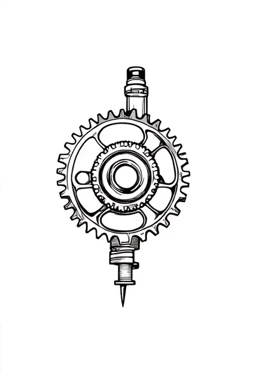 sprockets valves pistons tattoo design idea