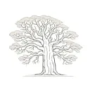 Baobab tree vector drawing tattoo design idea
