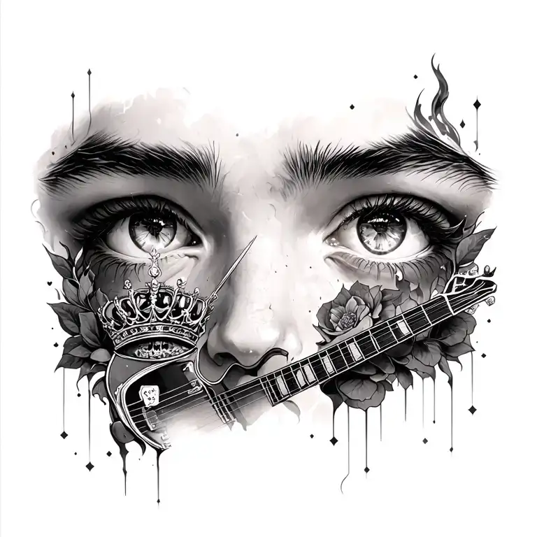 Your eyes(XXXX)ignite  ClockIII•VI•MMXVPolarisCrownLIAMLUCASLove, FelicityGuitar w/ la vie en roseGod is great tattoo design idea