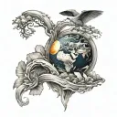 earth wind water fire  tattoo design idea