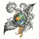 earth wind water fire  tattoo design idea