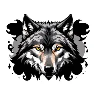 Wolf tattoo design idea