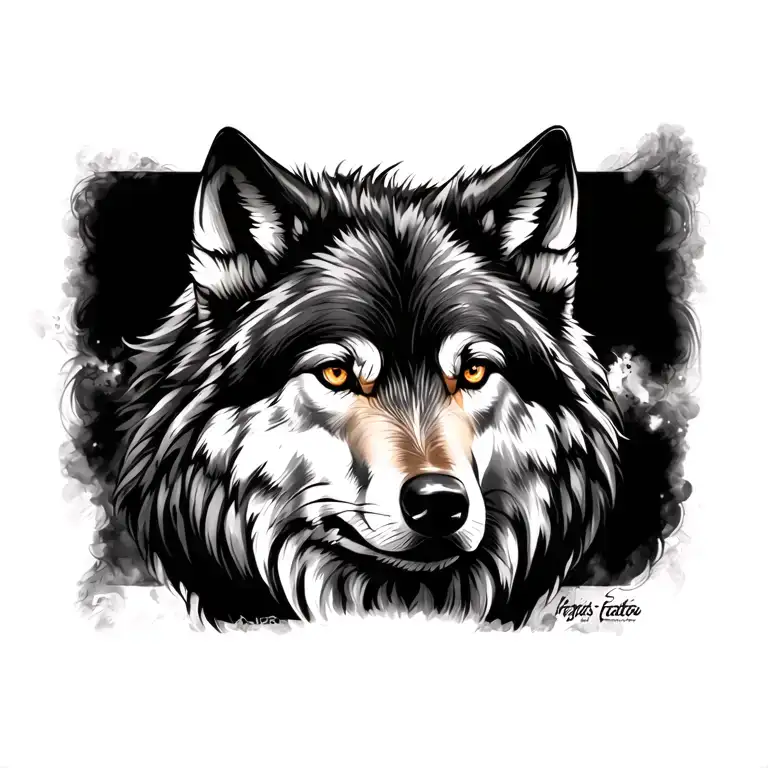 Wolf tattoo design idea