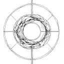 A concept design in the form of a hollow circle, meaning alone, passing through life's problems and reaching perfection tattoo design idea