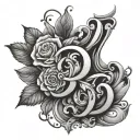 initials D S M K tattoo design idea