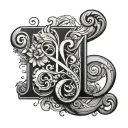 initials D S M K tattoo design idea