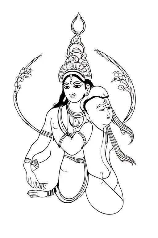 lord Shiva and vishnu tattoo tattoo design idea