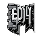 Font tattoo saying eddy in a brick like font tattoo design idea