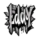 Font tattoo saying eddy in a brick like font tattoo design idea
