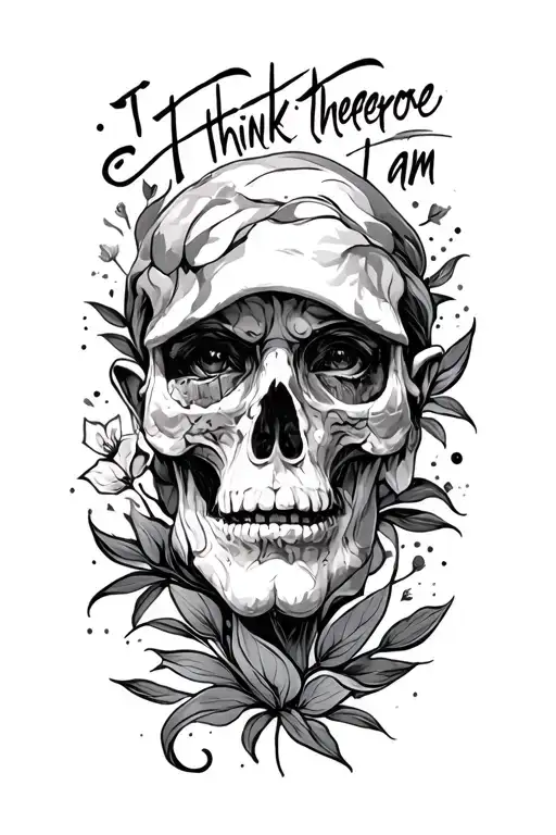 I think therefore I am tattoo design idea