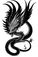 cobra phoenix rising from the ashes tattoo design idea