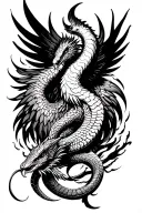 cobra phoenix rising from the ashes tattoo design idea
