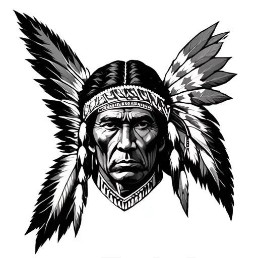 Blackfoot Indian tattoo design idea