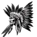 Blackfoot Indian tattoo design idea