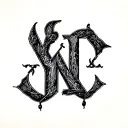 Kappa Lambda Chi Greek letters tattoo design idea