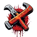 pipe wrench  tattoo design idea