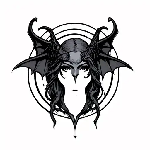 succubus sigil womb tattoo design idea