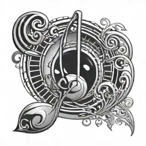 August 19, 2006 music note tattoo design idea