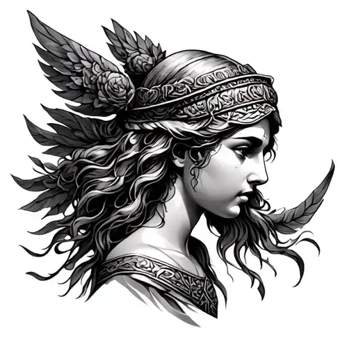 Athena Goddess tattoo design idea
