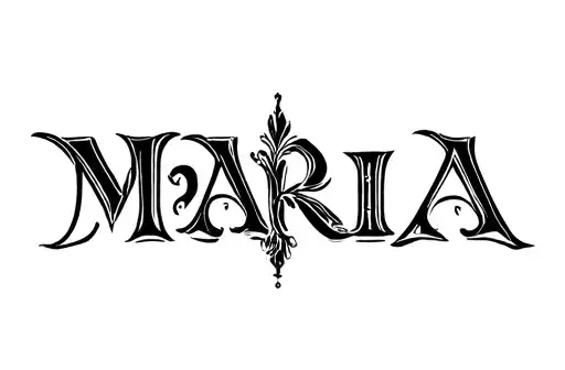 "MARIA" tattoo design idea