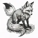 anime fox tattoo design idea