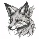 anime fox tattoo design idea