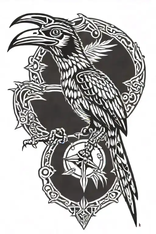 new mexico zia symbol roadrunner bull skull tattoo design idea