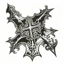 gothic cross tattoo design idea