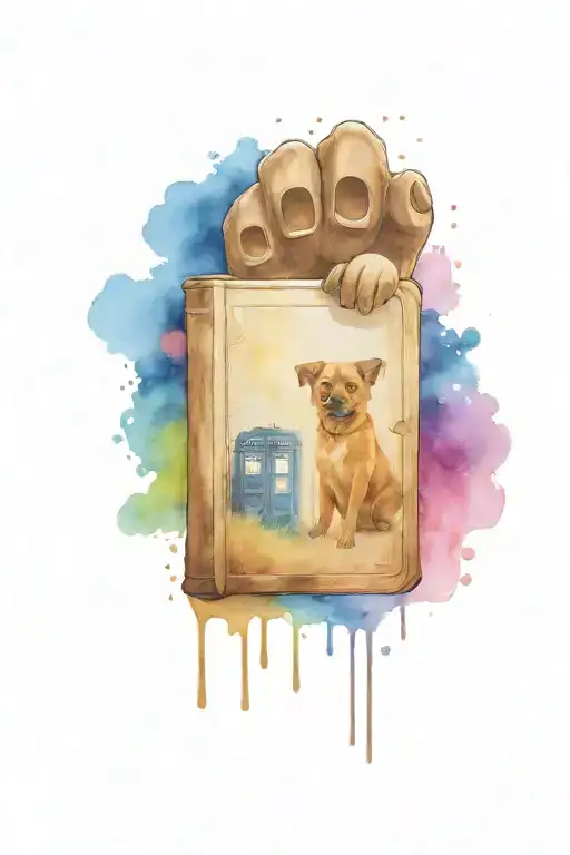 Book, Police Box, Star Wars, Dog Paw, Cat Paw, tattoo design idea