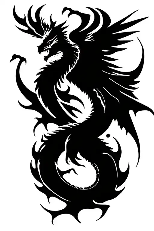cobra phoenix rising from the ashes tattoo design idea