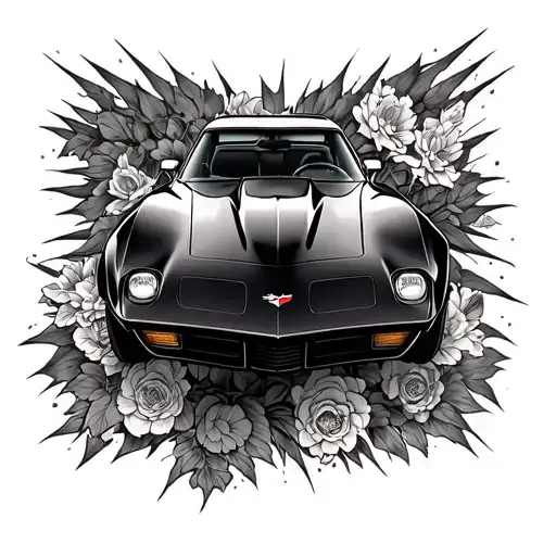 1976 corvette w tattoo design idea