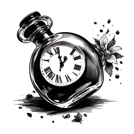 Time In A Bottle tattoo design idea