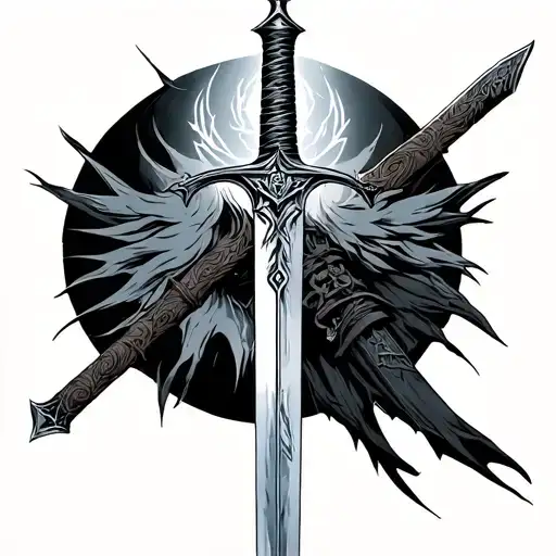 Witcher swords netflix tattoo design idea