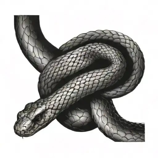 snake wrapped around arm tattoo design idea