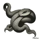 snake wrapped around arm tattoo design idea