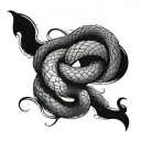 snake wrapped around arm tattoo design idea
