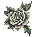 Guadalupe Rose Mexican tattoo design idea