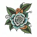 Guadalupe Rose Mexican tattoo design idea