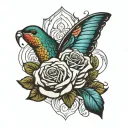 Guadalupe Rose Mexican tattoo design idea