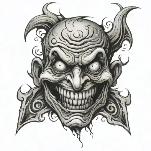 psycho smile tattoo design idea