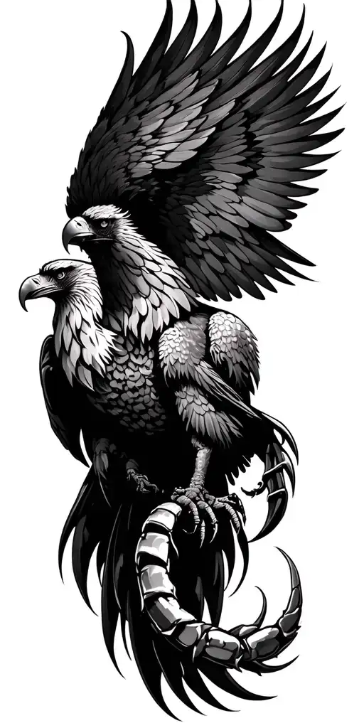 scorpio zodiac eagle phoenix rebirth tattoo male sleeve tattoo design idea