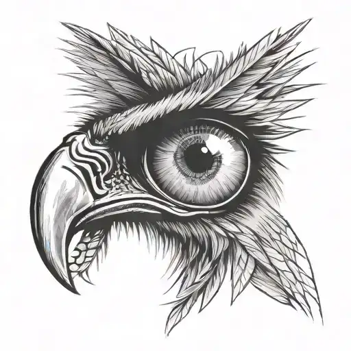 eye of a vulture-a pale blue eye, with a film over it tattoo design idea